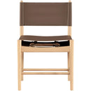  Color_Brown -- Rawlins Brown Vegan Leather Upholstered Dining Chair IMAGE 3