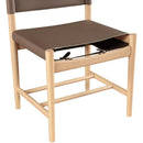  Meridian Rawlins Brown Vegan Leather Upholstered Dining Chair IMAGE 7