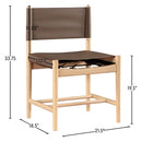  Color_Brown -- Rawlins Brown Vegan Leather Upholstered Dining Chair IMAGE 8