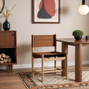  Meridian Rawlins Cognac Vegan Leather Upholstered Dining Chair IMAGE 2