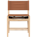  Meridian Rawlins Cognac Vegan Leather Upholstered Dining Chair IMAGE 3