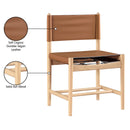  Color_Cognac -- Rawlins Cognac Vegan Leather Upholstered Dining Chair IMAGE 9