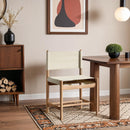  Meridian Rawlins Cream Vegan Leather Upholstered Dining Chair IMAGE 2