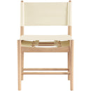  Meridian Rawlins Cream Vegan Leather Upholstered Dining Chair IMAGE 3