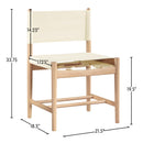  Color_Cream -- Rawlins Cream Vegan Leather Upholstered Dining Chair IMAGE 8