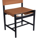  Meridian Rawlins Cognac Vegan Leather Upholstered Dining Chair IMAGE 6