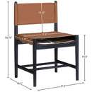  Meridian Rawlins Cognac Vegan Leather Upholstered Dining Chair IMAGE 9