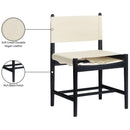  Meridian Rawlins Cream Vegan Leather Upholstered Dining Chair IMAGE 10