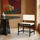  Meridian Rawlins Cream Vegan Leather Upholstered Dining Chair IMAGE 2