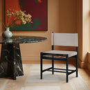  Meridian Rawlins Taupe Vegan Leather Upholstered Dining Chair IMAGE 2