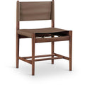  Color_Brown -- Rawlins Brown Vegan Leather Upholstered Dining Chair IMAGE 1