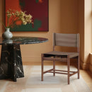  Meridian Rawlins Brown Vegan Leather Upholstered Dining Chair IMAGE 2
