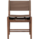  Color_Brown -- Rawlins Brown Vegan Leather Upholstered Dining Chair IMAGE 4