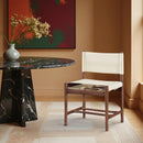  Meridian Rawlins Cream Vegan Leather Upholstered Dining Chair IMAGE 2