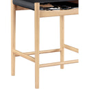  Meridian Rawlins Black Vegan Leather Upholstered Counter Stool IMAGE 7