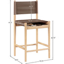  Color_Brown -- Rawlins Brown Vegan Leather Upholstered Counter Stool IMAGE 10