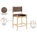 Color_Brown -- Rawlins Brown Vegan Leather Upholstered Counter Stool IMAGE 11