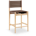  Color_Brown -- Rawlins Brown Vegan Leather Upholstered Counter Stool IMAGE 1