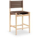  Color_Brown -- Rawlins Brown Vegan Leather Upholstered Counter Stool IMAGE 1