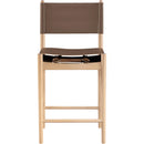  Color_Brown -- Rawlins Brown Vegan Leather Upholstered Counter Stool IMAGE 4