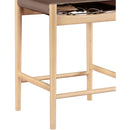  Color_Brown -- Rawlins Brown Vegan Leather Upholstered Counter Stool IMAGE 7