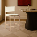  Color_Cream -- Rawlins Cream Vegan Leather Upholstered Counter Stool IMAGE 2