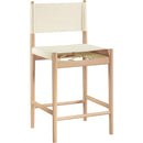  Meridian Rawlins Cream Vegan Leather Upholstered Counter Stool IMAGE 3