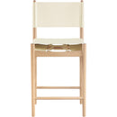  Meridian Rawlins Cream Vegan Leather Upholstered Counter Stool IMAGE 4