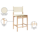  Color_Cream -- Rawlins Cream Vegan Leather Upholstered Counter Stool IMAGE 9