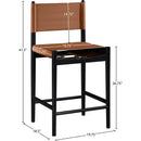  Color_Cognac -- Rawlins Cognac Vegan Leather Upholstered Counter Stool IMAGE 8