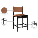  Color_Cognac -- Rawlins Cognac Vegan Leather Upholstered Counter Stool IMAGE 9