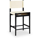  Meridian Rawlins Cream Vegan Leather Upholstered Counter Stool IMAGE 1