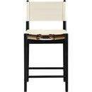  Meridian Rawlins Cream Vegan Leather Upholstered Counter Stool IMAGE 4