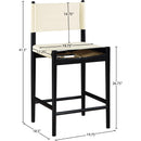  Color_Cream -- Rawlins Cream Vegan Leather Upholstered Counter Stool IMAGE 8