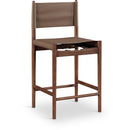  Color_Brown -- Rawlins Brown Vegan Leather Upholstered Counter Stool IMAGE 1