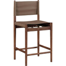  Color_Brown -- Rawlins Brown Vegan Leather Upholstered Counter Stool IMAGE 3