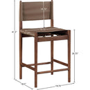  Meridian Rawlins Brown Vegan Leather Upholstered Counter Stool IMAGE 8