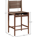  Color_Brown -- Rawlins Brown Vegan Leather Upholstered Counter Stool IMAGE 8