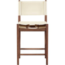 Meridian Rawlins Cream Vegan Leather Upholstered Counter Stool IMAGE 4