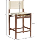  Meridian Rawlins Cream Vegan Leather Upholstered Counter Stool IMAGE 8