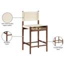  Meridian Rawlins Cream Vegan Leather Upholstered Counter Stool IMAGE 9