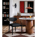  Meridian Riccio Black Vegan Leather Upholstered Dining Arm Chair IMAGE 2