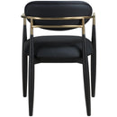  Meridian Riccio Black Vegan Leather Upholstered Dining Arm Chair IMAGE 4