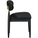  Meridian Riccio Black Vegan Leather Upholstered Dining Side Chair IMAGE 3