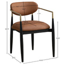  Meridian Riccio Cognac Vegan Leather Upholstered Dining Arm Chair IMAGE 8