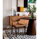  Color_Cognac -- Riccio Cognac Vegan Leather Upholstered Dining Side Chair IMAGE 2