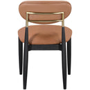  Meridian Riccio Cognac Vegan Leather Upholstered Dining Side Chair IMAGE 4
