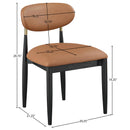  Color_Cognac -- Riccio Cognac Vegan Leather Upholstered Dining Side Chair IMAGE 8