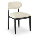  Meridian Riccio Cream Vegan Leather Upholstered Dining Side Chair IMAGE 1