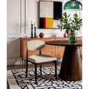 Meridian Riccio Cream Vegan Leather Upholstered Dining Side Chair IMAGE 2